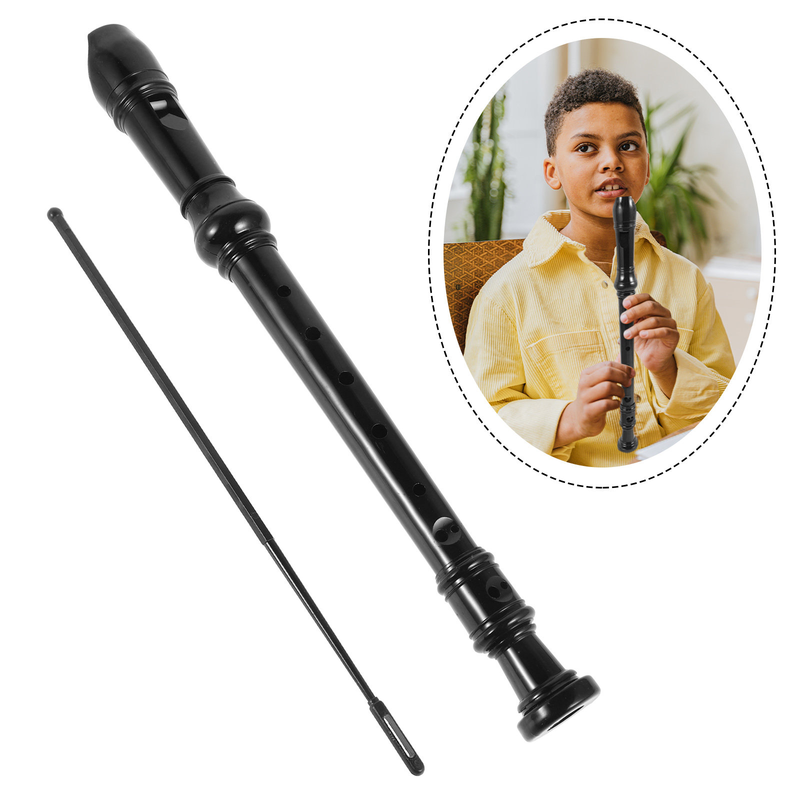 8 Hole Black Transparent ABS P - Soprano Recorder Plastic review and price